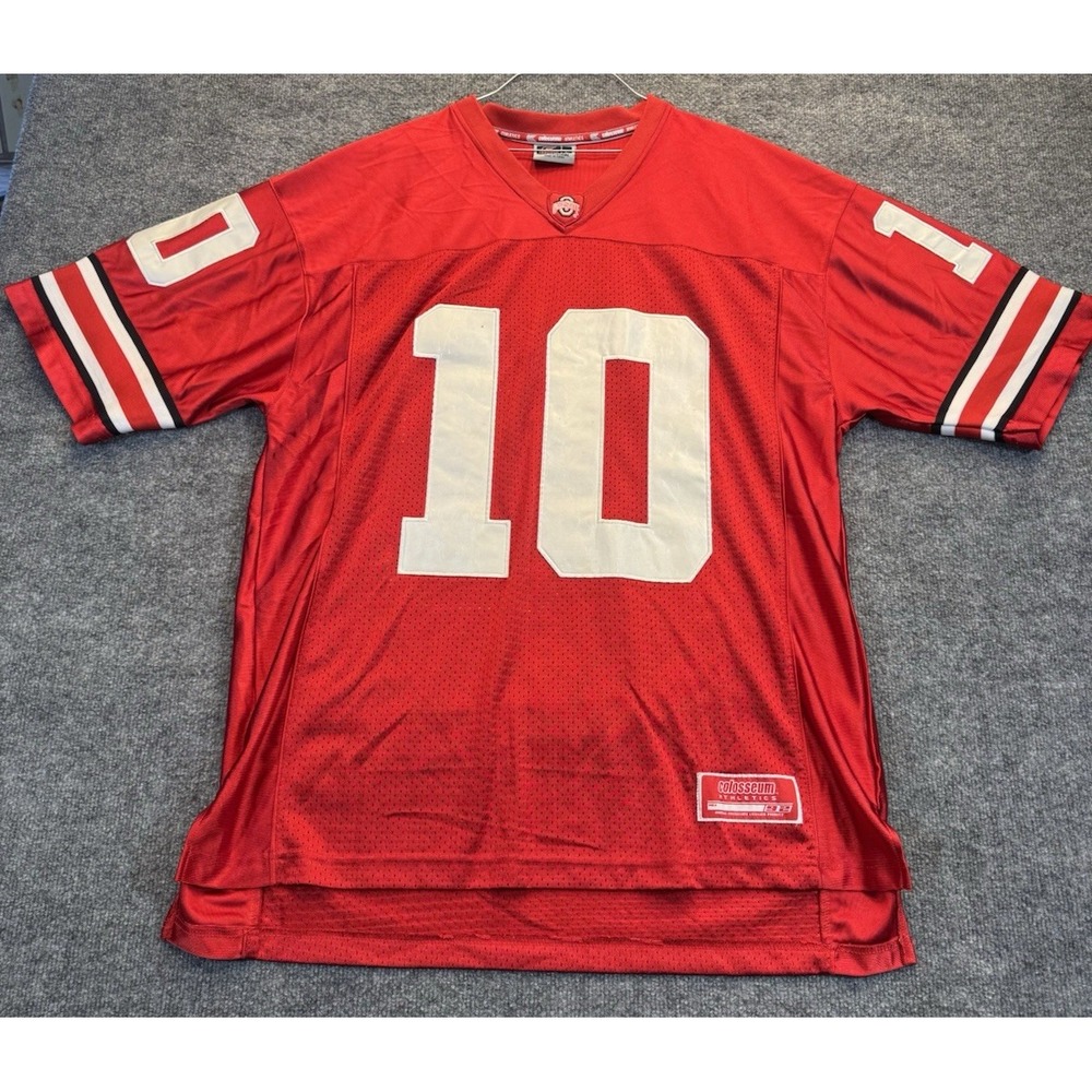 Ohio State Buckeyes #10 Football Jersey Men's Large Colosseum